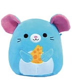 Squishmallow Blue Mouse Eating Cheese 8-Inch Plush