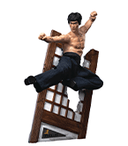 Bruce Lee Flying-Kick 30-Cm Polyresin Statue