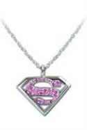 SUPERGIRL PINK CRYSTAL PENDANT