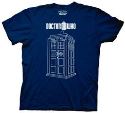 DOCTOR WHO TARDIS VECTOR GRAPHICS NAVY T/S LG