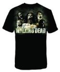 WALKING DEAD ZOMBIES CRACKED BLK T/S LG