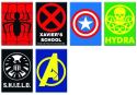 MARVEL HEROES LOGOS 6PC MAGNET ASST