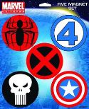 MARVEL HEROES LOGOS 5PC MAGNET SET