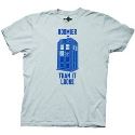 DOCTOR WHO ROOMIER THAN IT LOOKS SILVER T/S LG