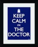 DOCTOR WHO KEEP CALM 16X12 FRAMED PHOTOGRAPHIC