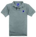 DOCTOR WHO TARDIS GRAY POLO SHIRT LG