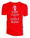 DOCTOR WHO ANGEL KEEP CALM RED T/S MED