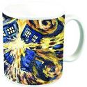 DOCTOR WHO VAN GOGH EXPLODING TARDIS MUG