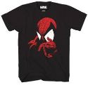 MARVEL SPIDEY THINK RED FOIL PX BLACK T/S LG