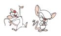 PINKY AND THE BRAIN 2PC LAPEL PIN SET