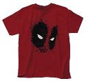 DEADPOOL LOGO SPLATTER PX CARDINAL T/S LG
