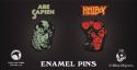 HELLBOY ABE SAPIEN & HELLBOY ENAMEL PIN SET