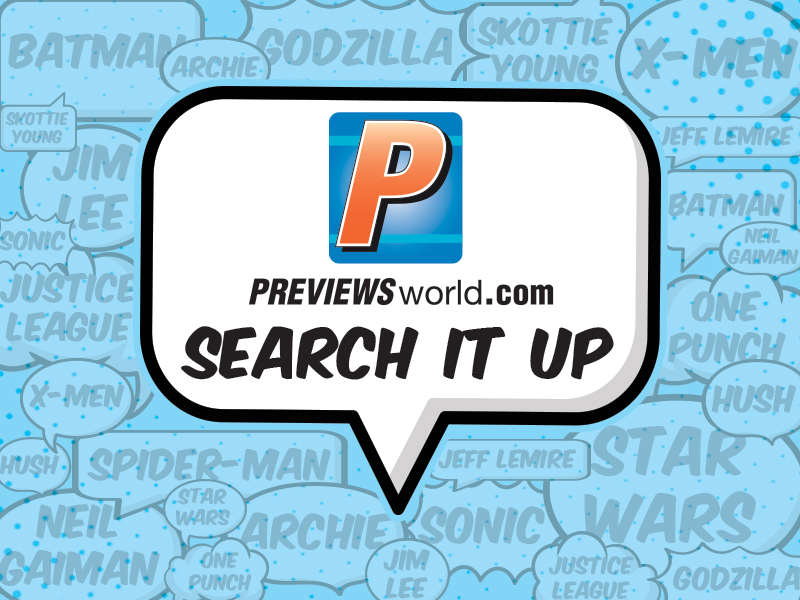 PREVIEWS, PREVIEWSworld, item search, comic books, search it up