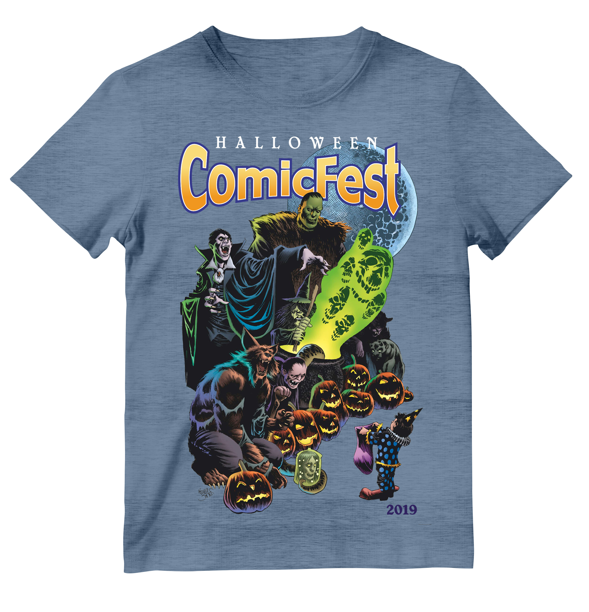 Halloween ComicFest, HCF, Kelley Jones, commemorative, t-shirt