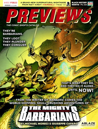 Front Cover - Ablaze's The Mighty Barbarians